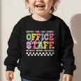 Retro Groovy Office Staff Life Flowers Back To School Graphic Toddler Sweatshirt Retro Groovy Office Staff Life Flowers Back To School Graphic Toddler Sweatshirt