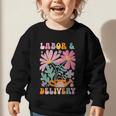 Retro Labor And Delivery Nurse Back To School Men Women Graphic Toddler Sweatshirt