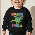 Roaring Into Pre-K Preschool Dinosaur Back To School Graphic Toddler Sweatshirt