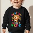 Roaring Into Pre-Kindergarten Lion Pre K Back To School Graphic Toddler Sweatshirt Roaring Into Pre-Kindergarten Lion Pre K Back To School Graphic Toddler Sweatshirt