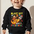 Rocket Blast Off Into Preschool Back To School Graphic Toddler Sweatshirt Rocket Blast Off Into Preschool Back To School Graphic Toddler Sweatshirt