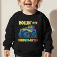 Rollin' Into Kindergarten Monster Car Back To School Boys Graphic Toddler Sweatshirt Rollin' Into Kindergarten Monster Car Back To School Boys Graphic Toddler Sweatshirt