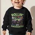 Rollin Into Kindergarten Monster Truck Back To School Graphic Toddler Sweatshirt