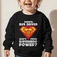 School Bus Driver Superhero Back To School Graphic Toddler Sweatshirt School Bus Driver Superhero Back To School Graphic Toddler Sweatshirt