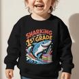 Sharking Into 1st Grade Back To School Shark Graphic Toddler Sweatshirt Sharking Into 1st Grade Back To School Shark Graphic Toddler Sweatshirt