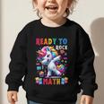 Student Back To School Math Squad Kids Girls Smarter Unicorn Graphic Toddler Sweatshirt