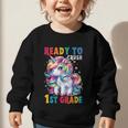 Student Unicorn Ready Back To School Crush 1st Grade Girls Graphic Toddler Sweatshirt Student Unicorn Ready Back To School Crush 1st Grade Girls Graphic Toddler Sweatshirt