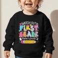 Watch Out First Grade Here I Come Back To School Boy Kids Graphic Toddler Sweatshirt Watch Out First Grade Here I Come Back To School Boy Kids Graphic Toddler Sweatshirt