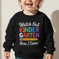 Watch Out Kindergarten Here I Come Back To School Kids Graphic Toddler Sweatshirt Watch Out Kindergarten Here I Come Back To School Kids Graphic Toddler Sweatshirt