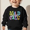 Wildcats School Spirit Groovy Back To School Girls Graphic Toddler Sweatshirt