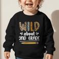 Women's Wild About 2nd Grade Kids Zoo Animal Lover Back To School Graphic Toddler Sweatshirt