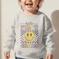 1st Grade Team Back To School Hello First Grade Smile Face Graphic Toddler Sweatshirt 1st Grade Team Back To School Hello First Grade Smile Face Graphic Toddler Sweatshirt