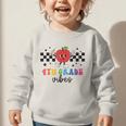 4th Grade Vibes Retro Groovy Apple Back To School Graphic Toddler Sweatshirt