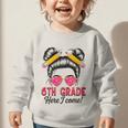 6th Grade Here I Come Messy Bun Hair Back To School Girls Graphic Toddler Sweatshirt 6th Grade Here I Come Messy Bun Hair Back To School Girls Graphic Toddler Sweatshirt