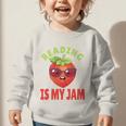 Back To School Reading Is My Jam School Librarian Premium Tri-Blend Graphic Toddler Sweatshirt