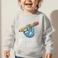 Back To School Seventh Grade Sloth Hanging Out In 7th Grade Performance Graphic Toddler Sweatshirt