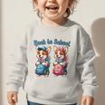 Corgi Dog Student To School Happy Back To School Graphic Toddler Sweatshirt