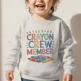 Crayon Crew Member Back To School Coloring Art Classes Graphic Toddler Sweatshirt