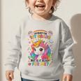 Crush First Grade Girls Back To School Unicorn First Day Graphic Toddler Sweatshirt