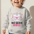 Cute 3rd Grade Vibes Cat Kitten Lover Back To School Girls Graphic Toddler Sweatshirt