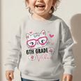 Cute 6th Grade Vibes Cat Kitten Lover Back To School Girls Graphic Toddler Sweatshirt
