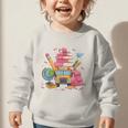 Girls Cute Pink Bows Coquette Aesthetic Back To School Graphic Toddler Sweatshirt