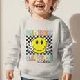 Girls Kindergarten Vibes Smile Face Back To School Kinder Graphic Toddler Sweatshirt
