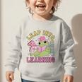 Leap Into Learning Cute Frog Kawaii Back To School Kids Graphic Toddler Sweatshirt Leap Into Learning Cute Frog Kawaii Back To School Kids Graphic Toddler Sweatshirt