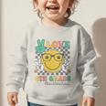 Peace Love 4th Grade Cute Smile Face Back To School Girls Graphic Toddler Sweatshirt