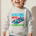 Racing Into Kindergarten Race Car Driver Back To School Performance Graphic Toddler Sweatshirt