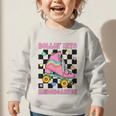 Rolling Into Kindergarten Roller Skating Girl Back To School Graphic Toddler Sweatshirt