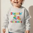 Steppin Into Fourth Grade Back To School First Day 4th Grade Graphic Toddler Sweatshirt