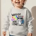 Watch Out Kindergarten Here I Come Cute Cat Back To School Graphic Toddler Sweatshirt Watch Out Kindergarten Here I Come Cute Cat Back To School Graphic Toddler Sweatshirt
