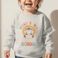 Welcome Back To School Raccoon First Day Of School Checkered Premium Tri-Blend Graphic Toddler Sweatshirt
