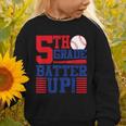 5th Grade Batter Up Back To School Fifth Grade Baseball Boys Graphic Toddler Sweatshirt