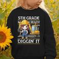 5th Grade Ready For Digging Construction Girl Back To School Graphic Toddler Sweatshirt