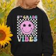 5th Grade Vibes Groovy Back To School Fifth Grade Girls Kids Graphic Toddler Sweatshirt