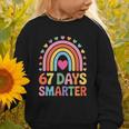 67 Days Smarter Rainbow For Back To School Kids Graphic Toddler Sweatshirt