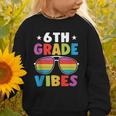 6th Grade Back To School Sunglasses Vibes Retro First Day Graphic Toddler Sweatshirt