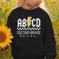 ABCD Second Grade Rocks First Day Of School Back To School Graphic Toddler Sweatshirt ABCD Second Grade Rocks First Day Of School Back To School Graphic Toddler Sweatshirt