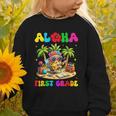 Aloha First Grade Pineapple Hawaii Back To School Kids Girl Graphic Toddler Sweatshirt Aloha First Grade Pineapple Hawaii Back To School Kids Girl Graphic Toddler Sweatshirt