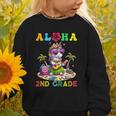 Aloha Second Grade Unicorn Hawaii Back To School Kids Girl Graphic Toddler Sweatshirt Aloha Second Grade Unicorn Hawaii Back To School Kids Girl Graphic Toddler Sweatshirt
