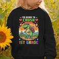 Back To School 1St Grade Boys I'm Ready To Crush Dinosaur Graphic Toddler Sweatshirt Back To School 1St Grade Boys I'm Ready To Crush Dinosaur Graphic Toddler Sweatshirt