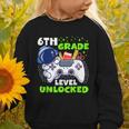 Back To School 6th Grade Level Unlocked Gamer Boys Kids Graphic Toddler Sweatshirt