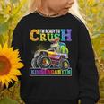Back To School Boy Dinosaur I'm Ready To Crush Kindergarten Graphic Toddler Sweatshirt