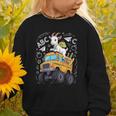 Back To School Goat School Bus 100 Days Of School Graphic Toddler Sweatshirt