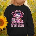 Back To School I'm Ready To Axolotl Question In 4th Grade Graphic Toddler Sweatshirt Back To School I'm Ready To Axolotl Question In 4th Grade Graphic Toddler Sweatshirt