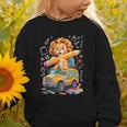 Back To School Lion School Bus 100 Days Of School Graphic Toddler Sweatshirt