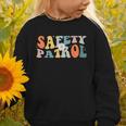 Back To School Student Safety Patrol Groovy Retro Graphic Toddler Sweatshirt Back To School Student Safety Patrol Groovy Retro Graphic Toddler Sweatshirt