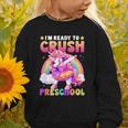 Back To School Unicorn Girls I'm Ready To Crush Preschool Graphic Toddler Sweatshirt